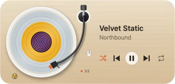 The widget as the Egg Yolk turntable
