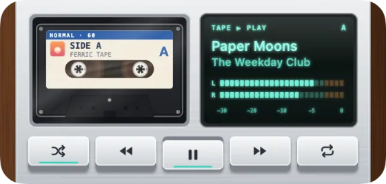 The widget as the Hi-Fi Deck cassette deck