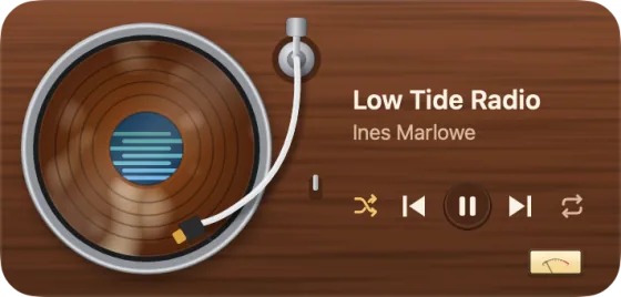 The widget as the Marbled Vinyl turntable