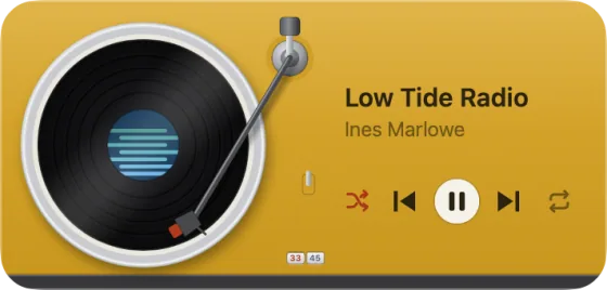 The widget as the Mustard ’66 turntable