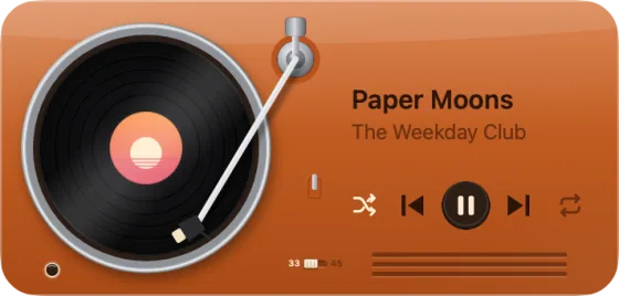 The widget as the Paprika ’73 turntable