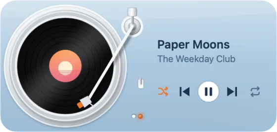 The widget as the Satellite ’69 turntable