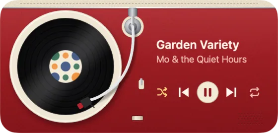 The widget as the Scarlet Case ’61 turntable