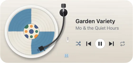 The widget as the Sea-Glass Quad turntable