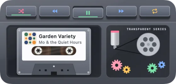 The widget as the Smoke Crystal cassette deck